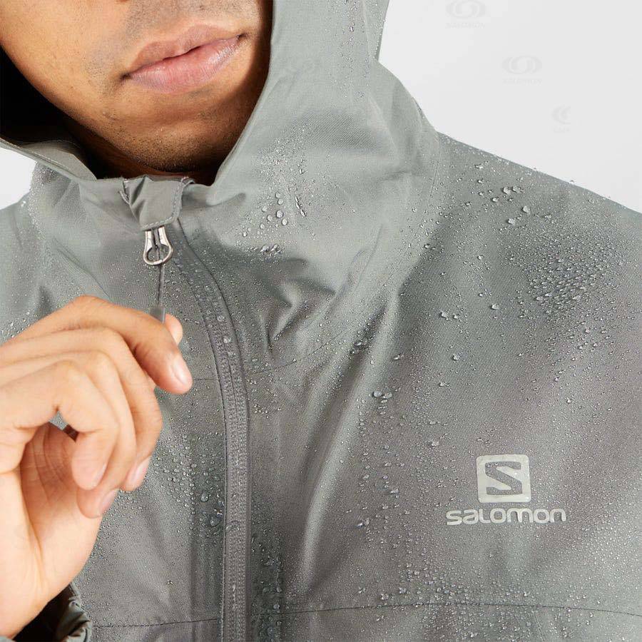 Olive Men's Salomon OUTLINE GORE-TEX 2.5 LAYERS Waterproof Jackets | USA-W2220