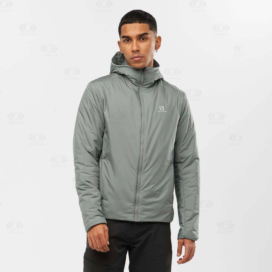 Olive Men's Salomon OUTRACK INSULATED Insulated Jackets | USA-O2036