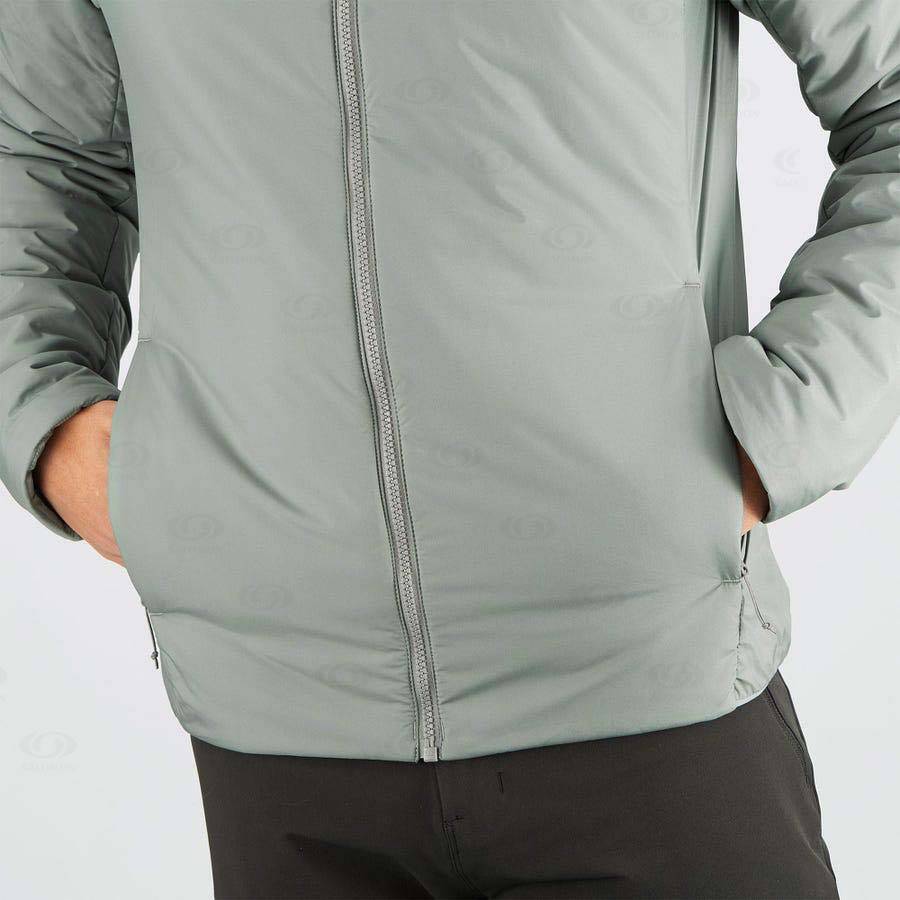 Olive Men's Salomon OUTRACK INSULATED Insulated Jackets | USA-O2036