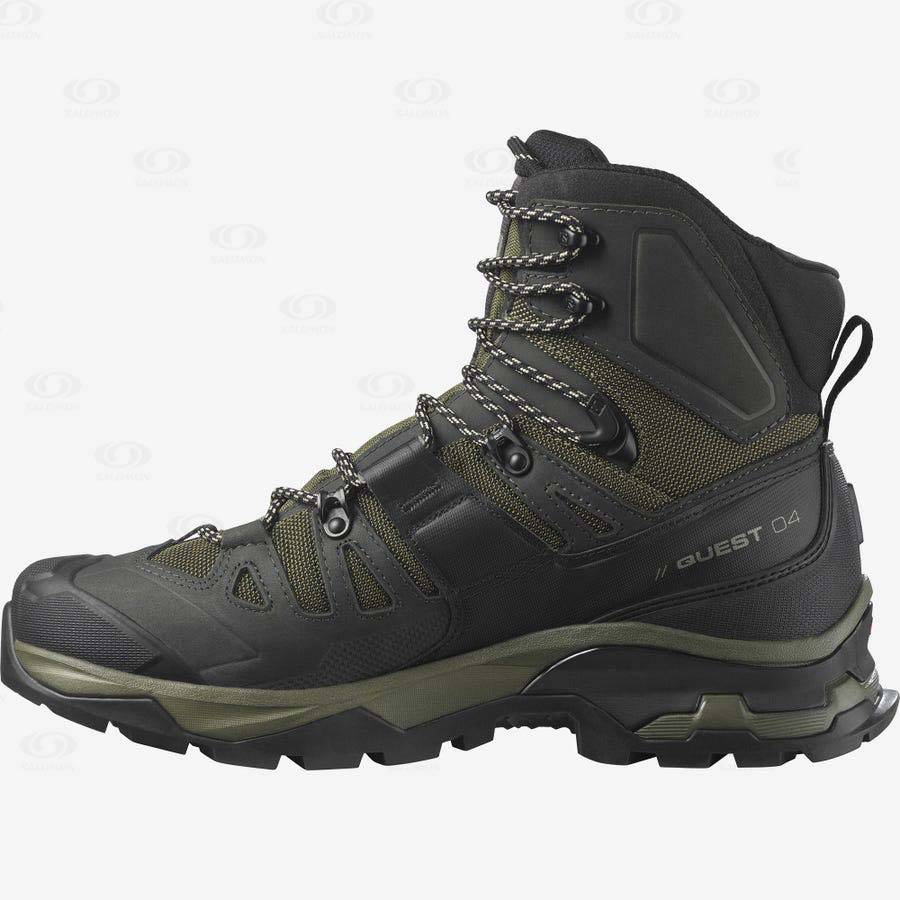 Olive Men's Salomon QUEST 4 GORE-TEX Hiking Boots | USA-O2505