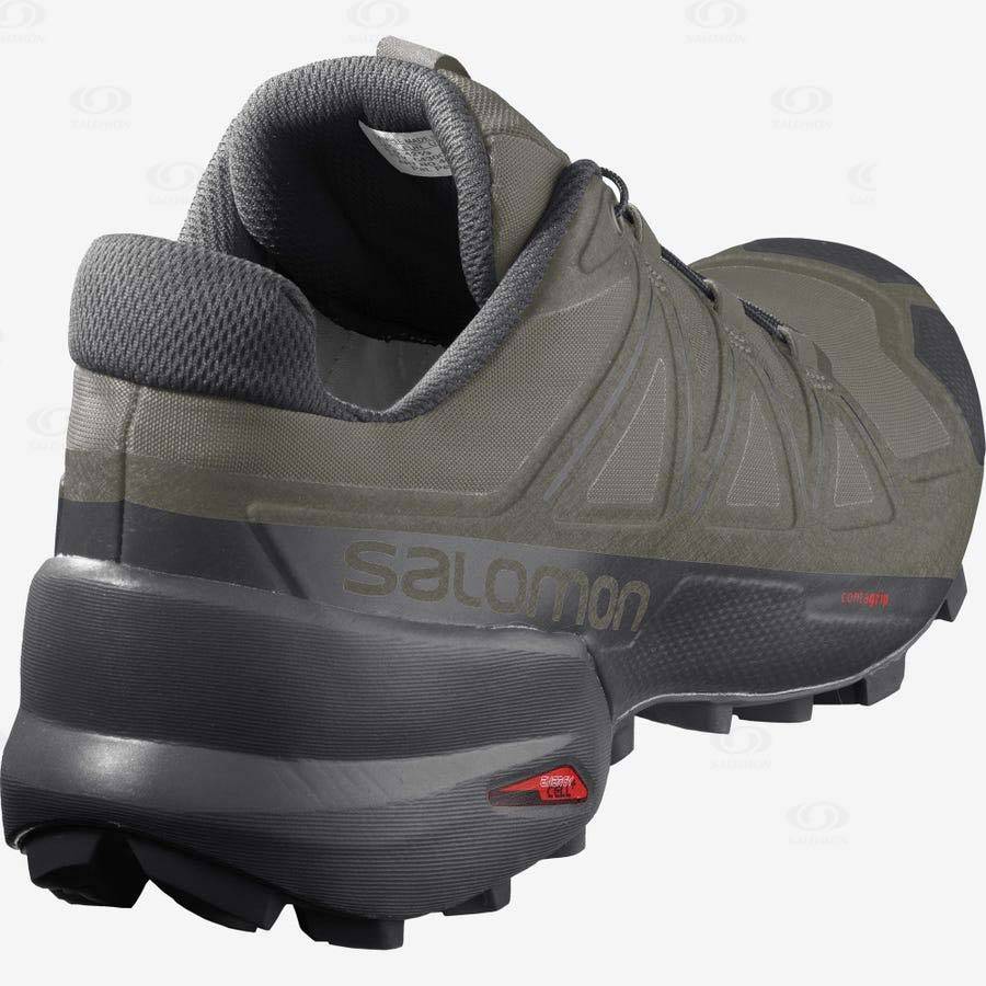 Olive Men's Salomon SPEEDCROSS 5 Trail Running Shoes | USA-N2338