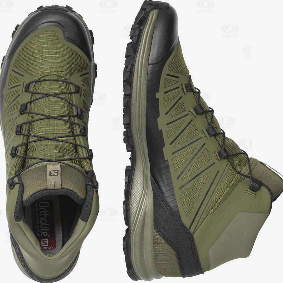 Olive Men's Salomon SPEED ASSAULT Tactical Boots | USA-O2454