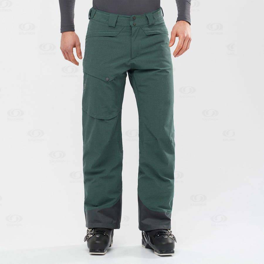 Olive Men's Salomon UNTRACKED Ski Pants | USA-O1369