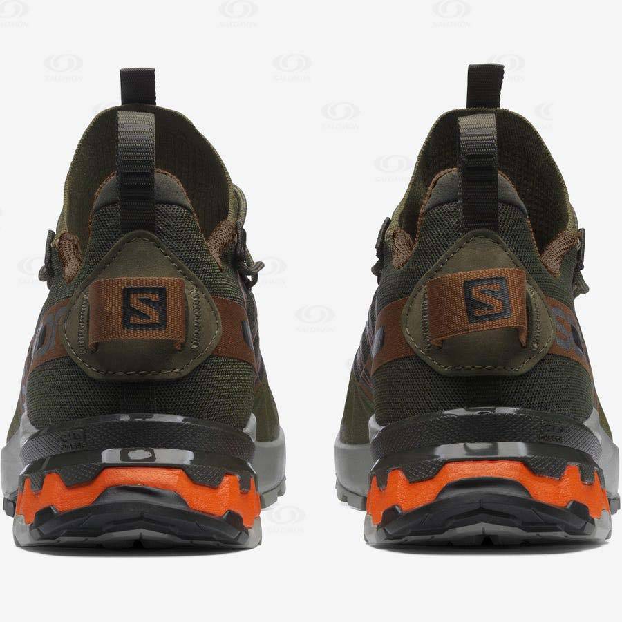 Olive / Orange Women's Salomon XA COVER Sneakers | USA-W1540