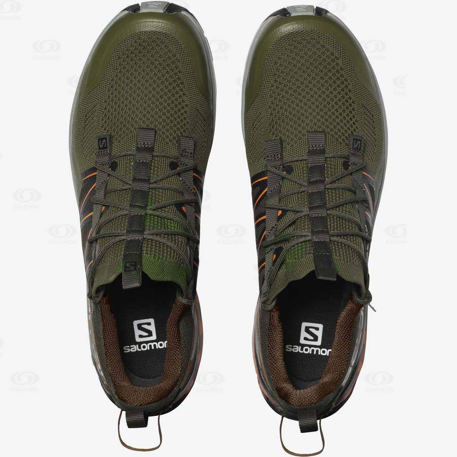 Olive / Orange Women's Salomon XA COVER Sneakers | USA-W1540