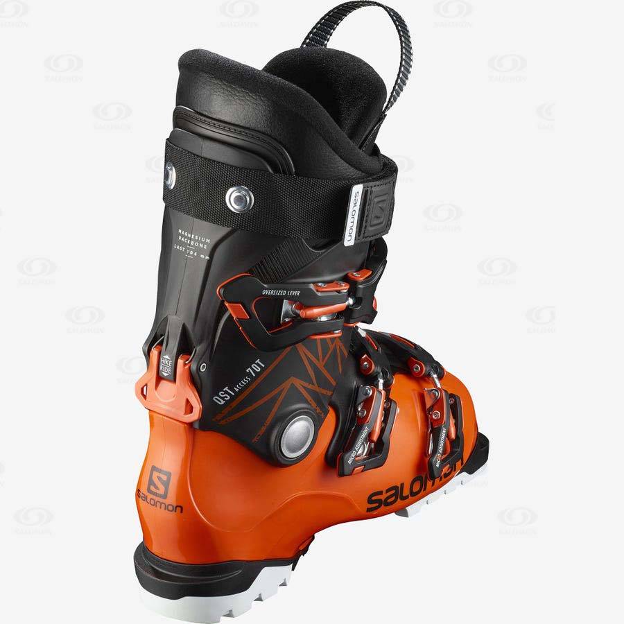 Orange / Black Kids' Salomon QST ACCESS 70 T Ski Boots | USA-L2537