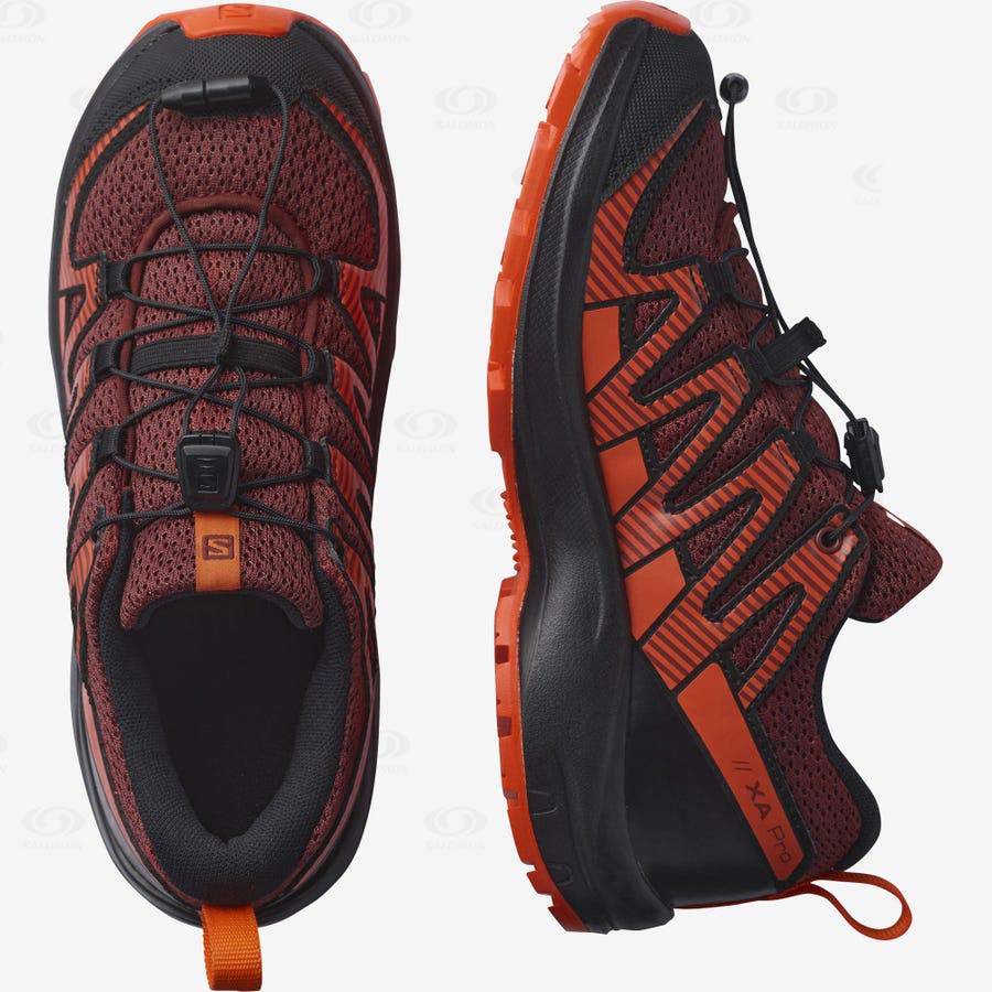 Orange Kids' Salomon XA PRO V8 Trail Running Shoes | USA-M1461