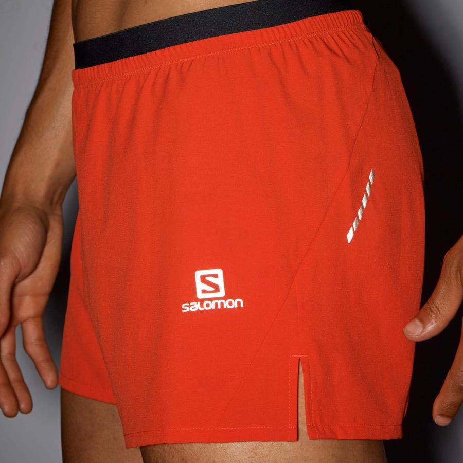 Orange Men's Salomon CROSS 3'' Shorts | USA-S2612