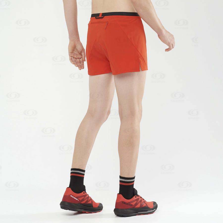 Orange Men's Salomon CROSS 3'' Shorts | USA-S2612