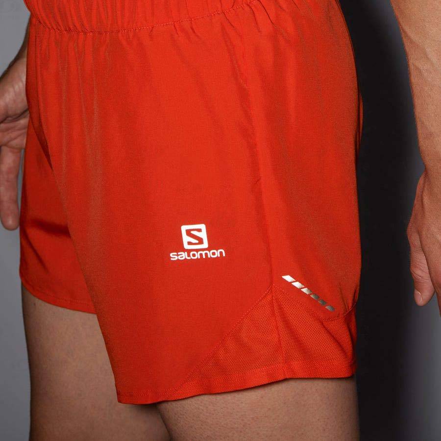 Orange Men's Salomon CROSS REBEL 5'' Shorts | USA-L2292