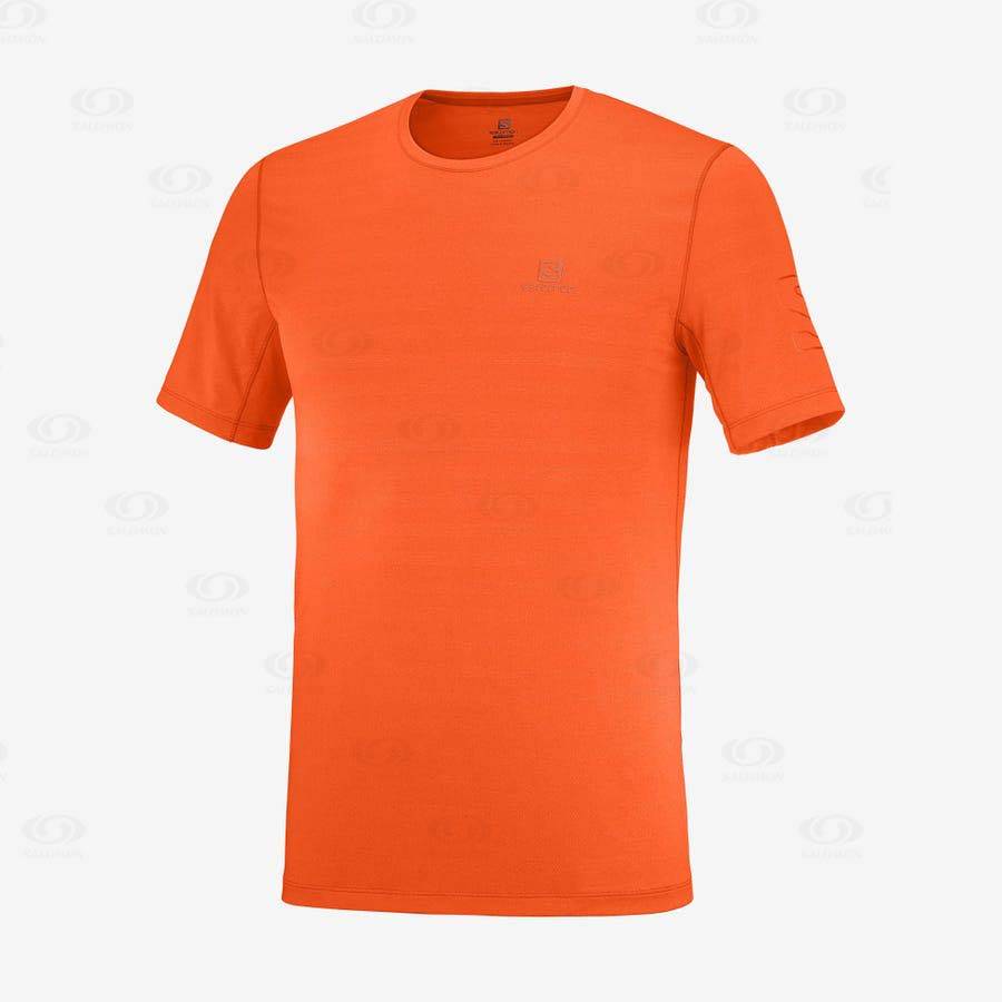 Orange Men\'s Salomon OUTLINE T Shirts | USA-S1842