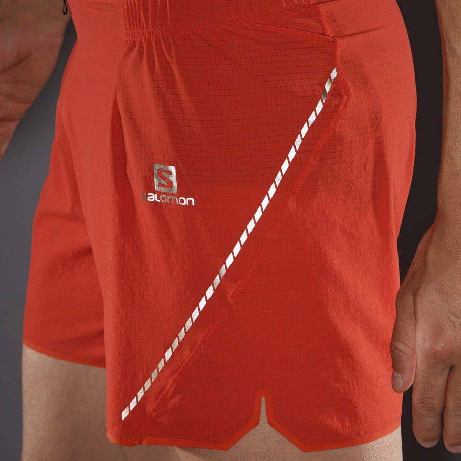 Orange Men's Salomon SENSE AERO 5'' Shorts | USA-M1531