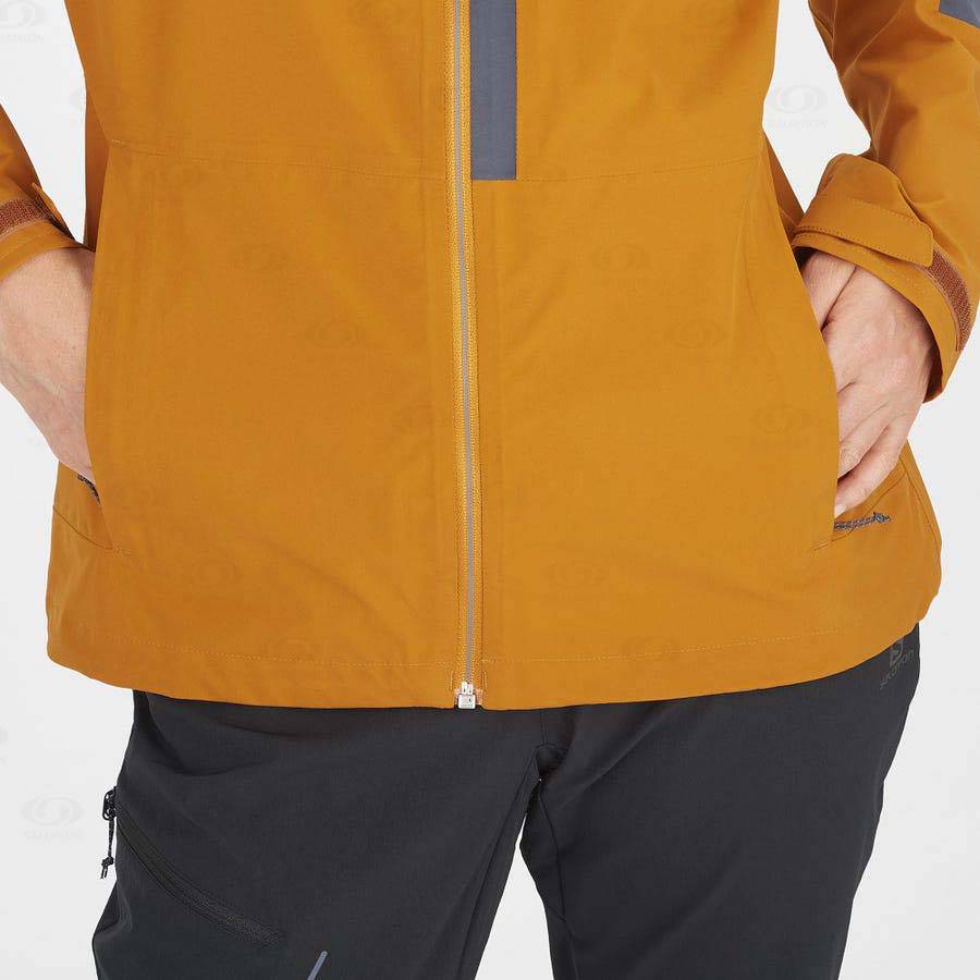 Orange Women's Salomon OUTRACK WATERPROOF 2.5L Waterproof Jackets | USA-N1946