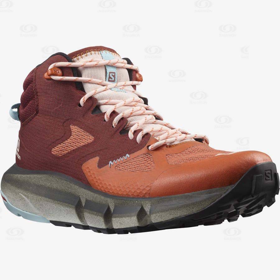 Orange Women's Salomon PREDICT HIKE MID GORE-TEX Hiking Boots | USA-A1976