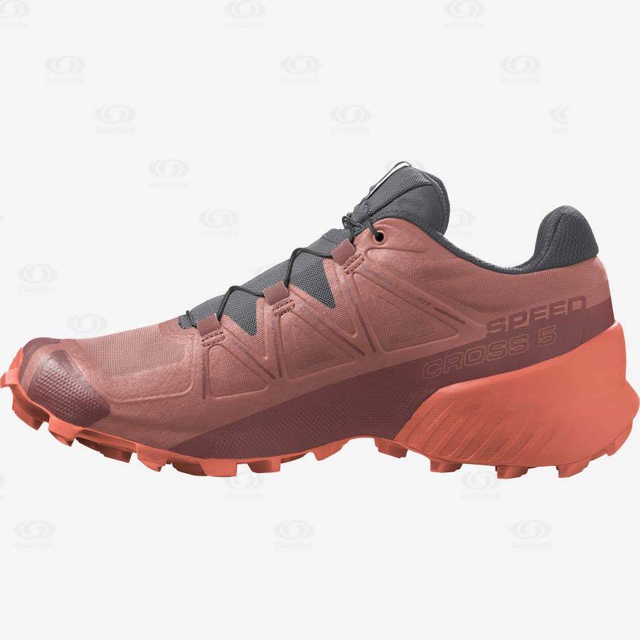 Orange Women's Salomon SPEEDCROSS 5 Trail Running Shoes | USA-S2556