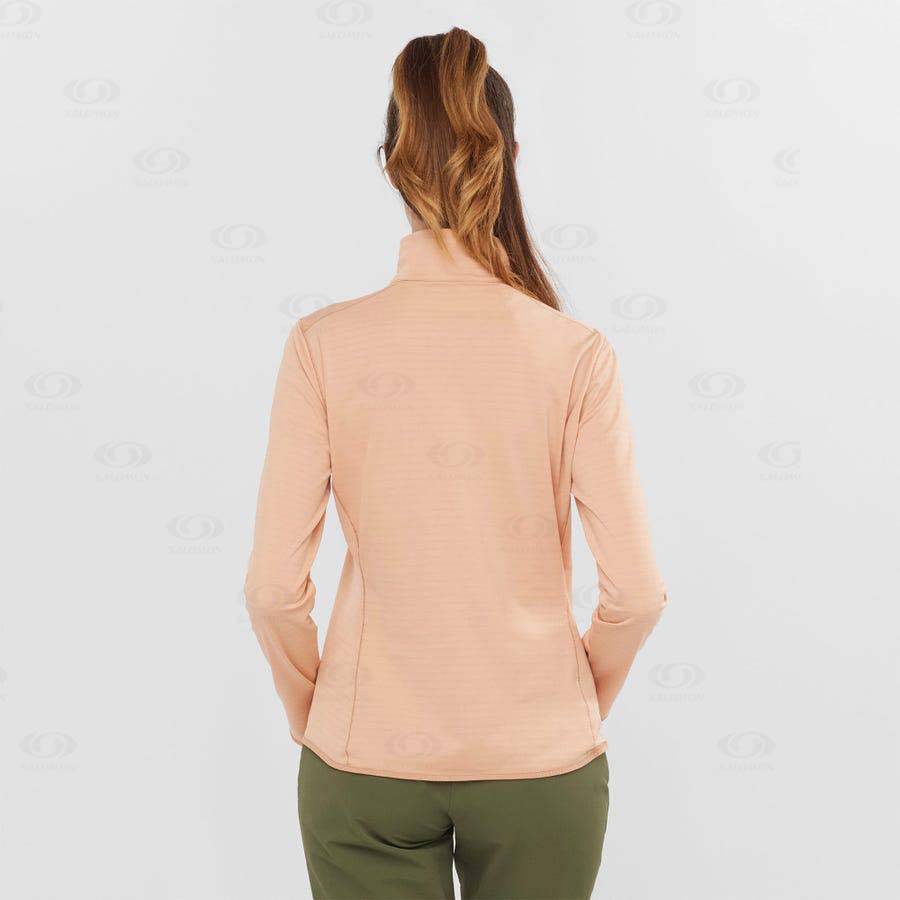 Pink Women's Salomon ESSENTIAL LIGHTWARM Hoodie | USA-M2021