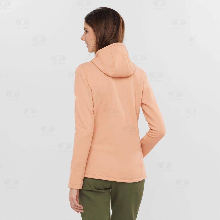 Pink Women's Salomon ESSENTIAL XWARM Hoodie | USA-L1046