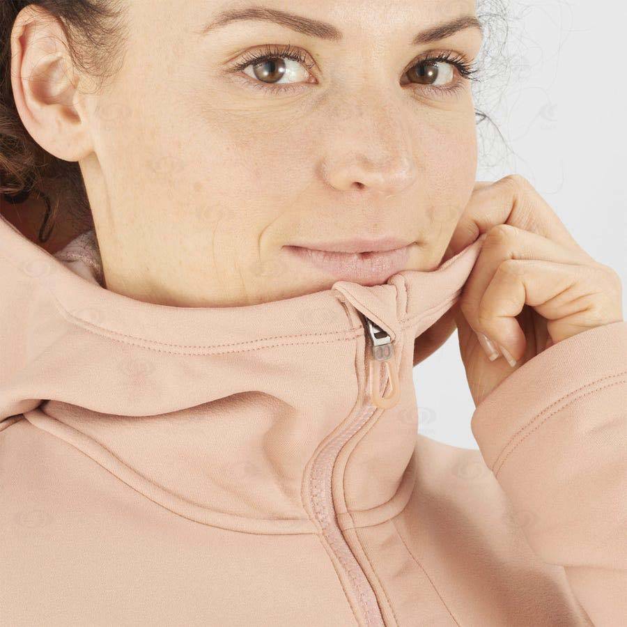 Pink Women's Salomon ESSENTIAL XWARM Hoodie | USA-L1046