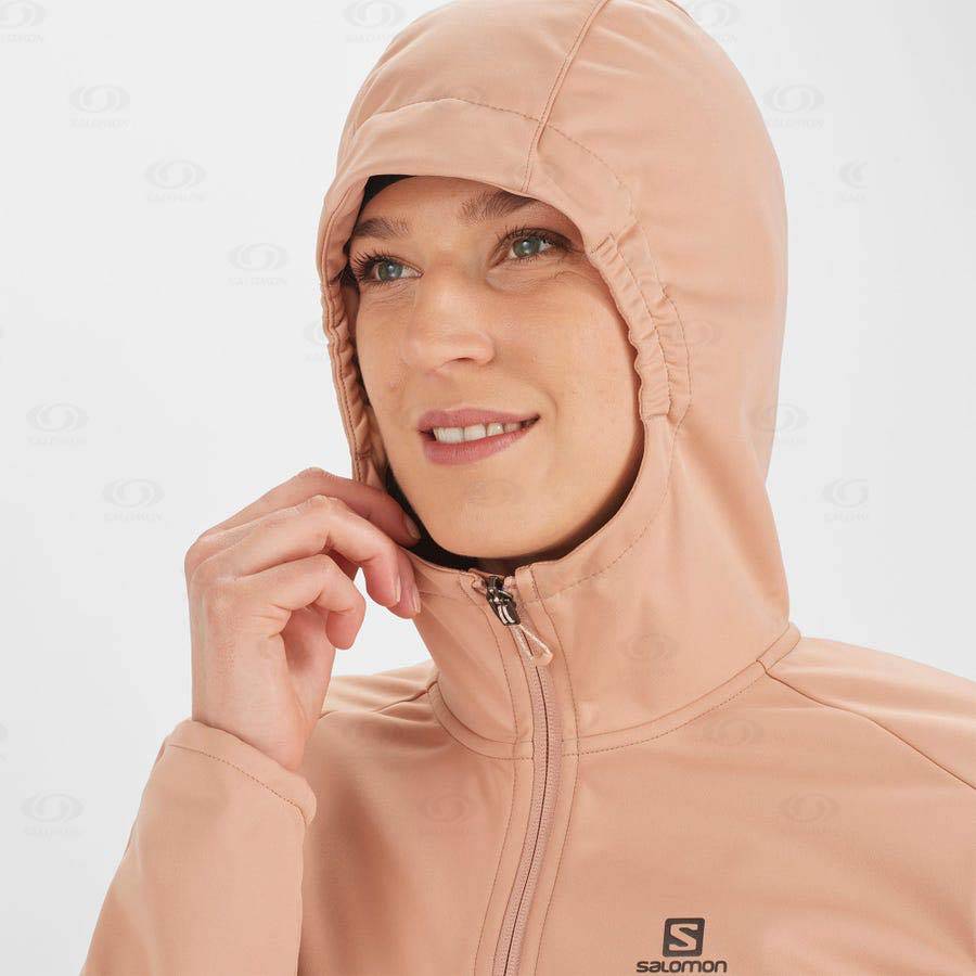 Pink Women's Salomon GORE TEX INFINIUM™ WINDSTOPPER® Softshell Jackets | USA-N1078