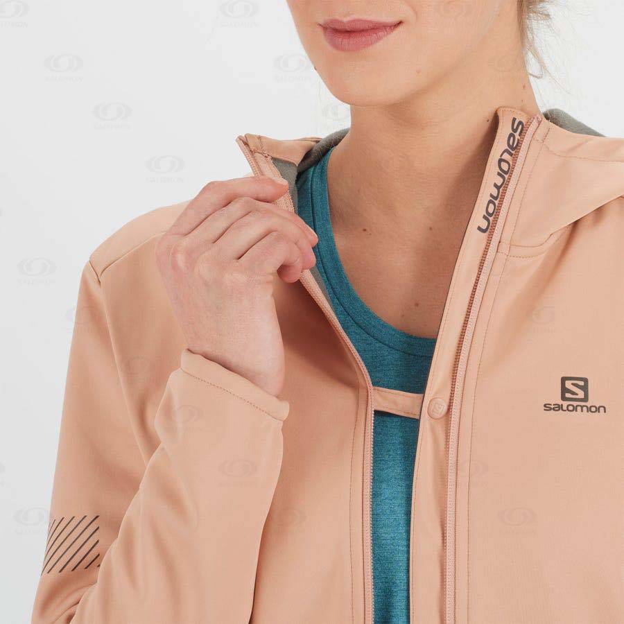 Pink Women's Salomon GORE TEX INFINIUM™ WINDSTOPPER® Softshell Jackets | USA-N1078