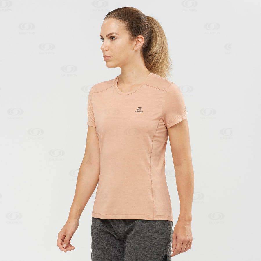 Pink Women's Salomon XA TEE W T Shirts | USA-L2474