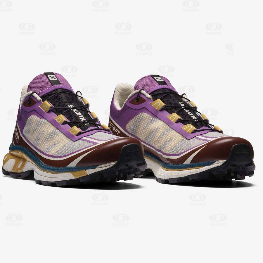 Purple / Chocolate Men's Salomon XT-6 FT Sneakers | USA-S2437