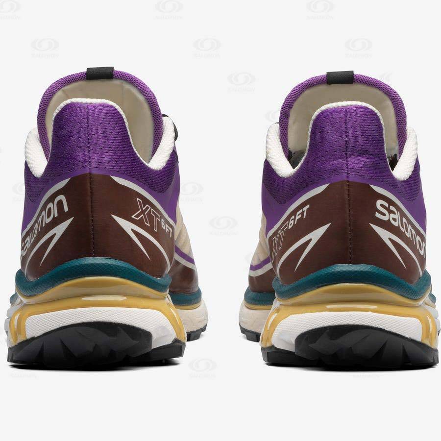 Purple / Chocolate Men's Salomon XT-6 FT Sneakers | USA-S2437