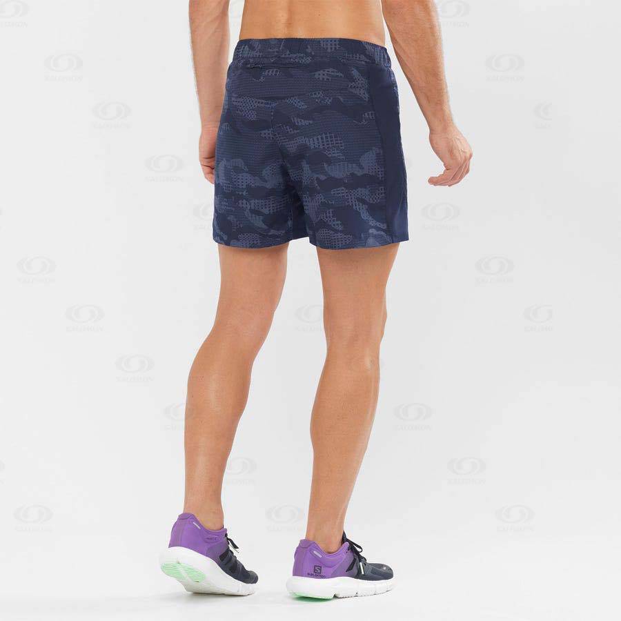 Purple Men's Salomon AGILE 5 Shorts | USA-W4180