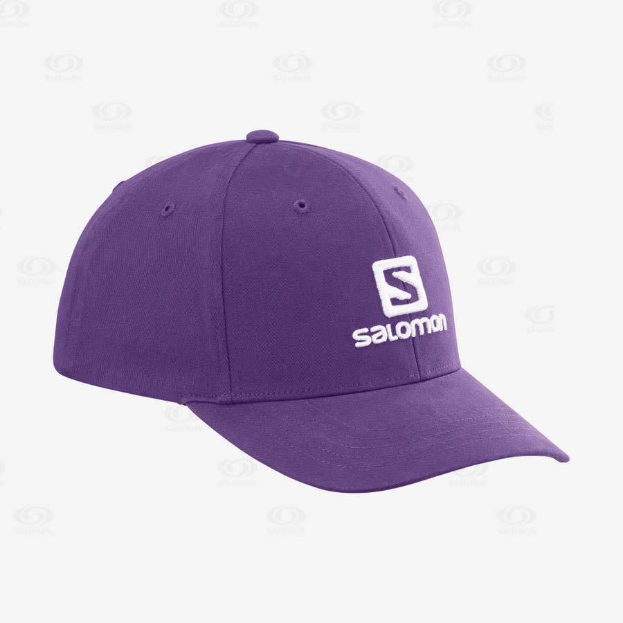 Purple Men\'s Salomon LOGO Hats | USA-N1624