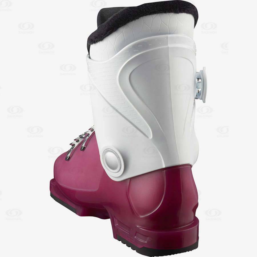 Purple / White Kids' Salomon T3 RT GIRLY Ski Boots | USA-S2059