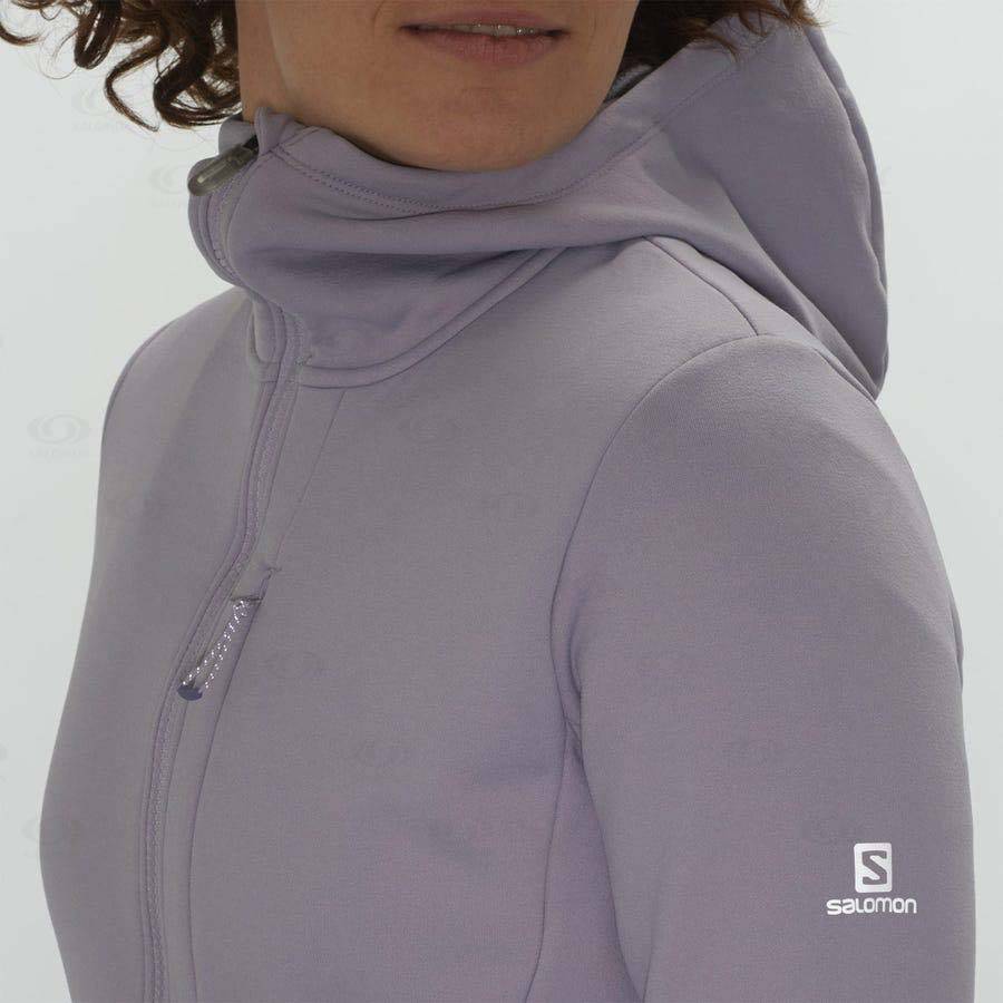 Purple Women's Salomon ESSENTIAL XWARM Hoodie | USA-L2621