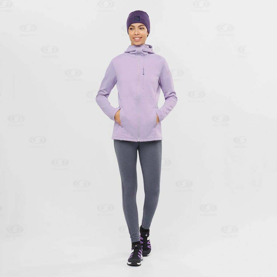 Purple Women's Salomon ESSENTIAL XWARM Hoodie | USA-L2621