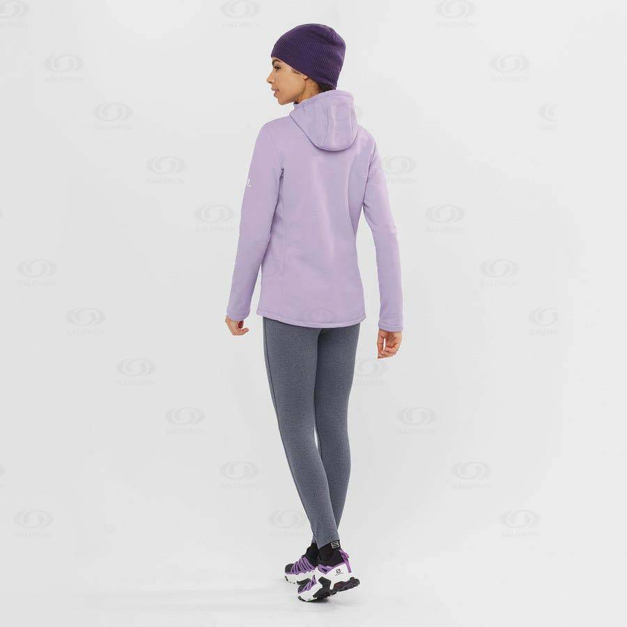 Purple Women's Salomon ESSENTIAL XWARM Hoodie | USA-L2621