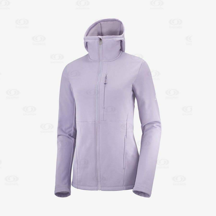 Purple Women\'s Salomon ESSENTIAL XWARM Hoodie | USA-L2621