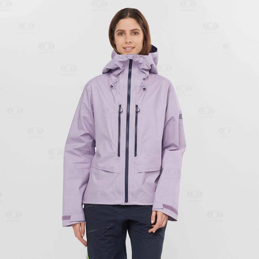 Purple Women's Salomon OUTPEAK GORE-TEX 3L Waterproof Jackets | USA-M1699