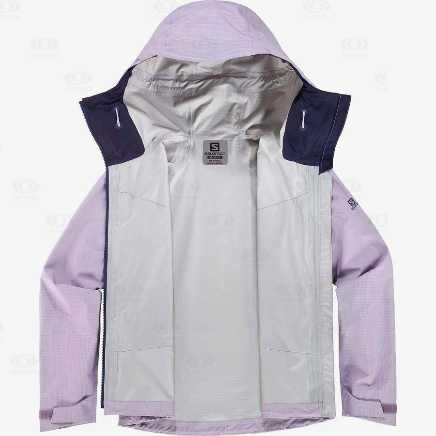 Purple Women's Salomon OUTPEAK GORE-TEX 3L Waterproof Jackets | USA-M1699