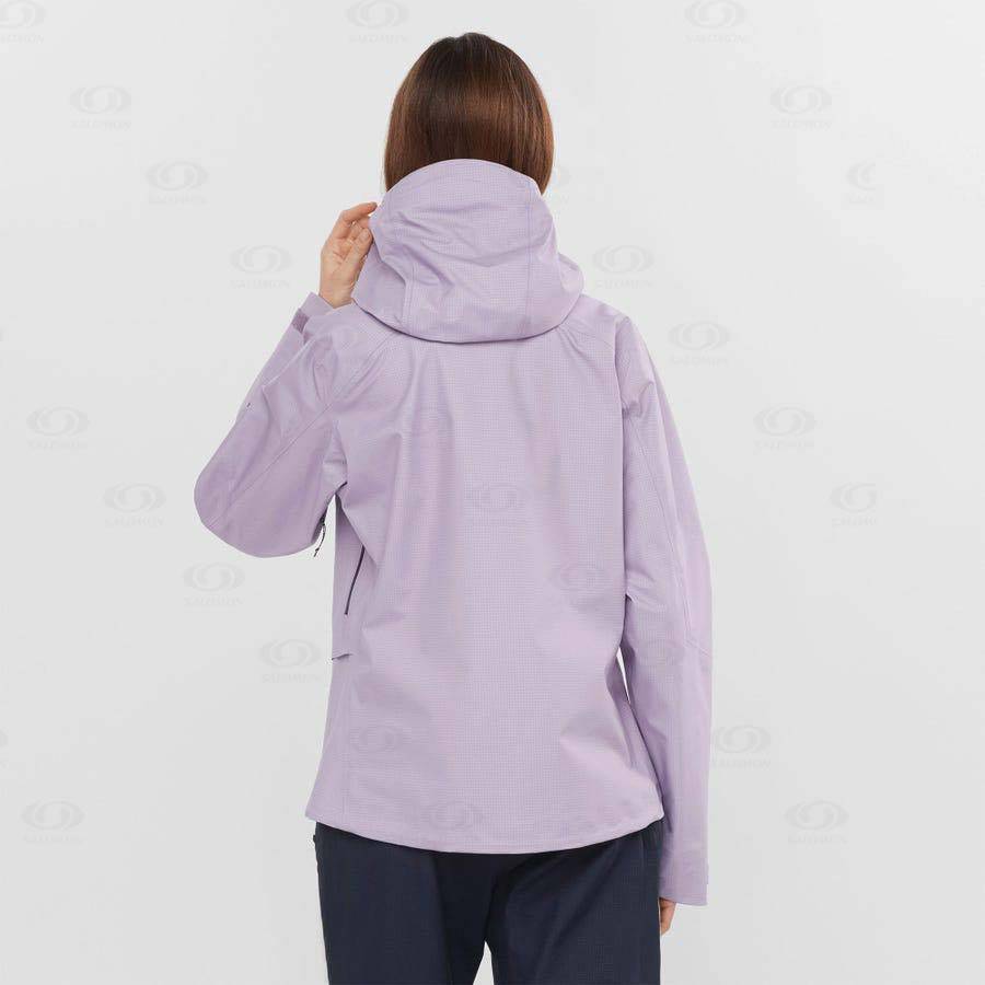 Purple Women's Salomon OUTPEAK GORE-TEX 3L Waterproof Jackets | USA-M1699