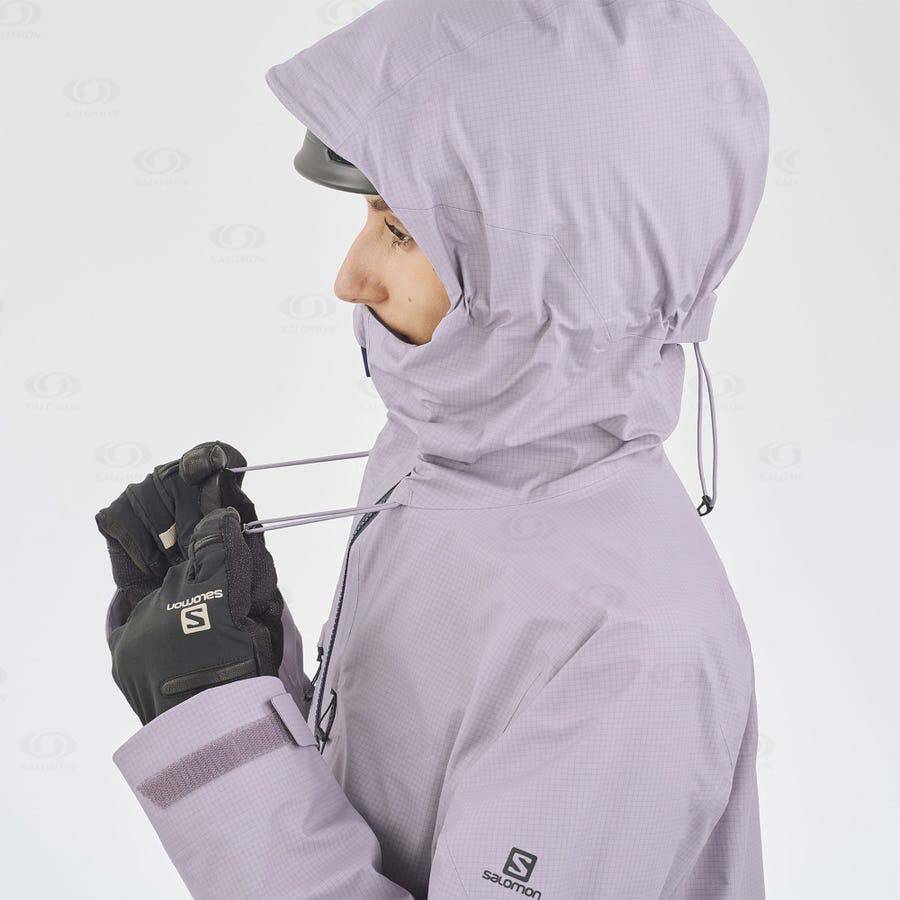 Purple Women's Salomon OUTPEAK GORE-TEX 3L Waterproof Jackets | USA-M1699