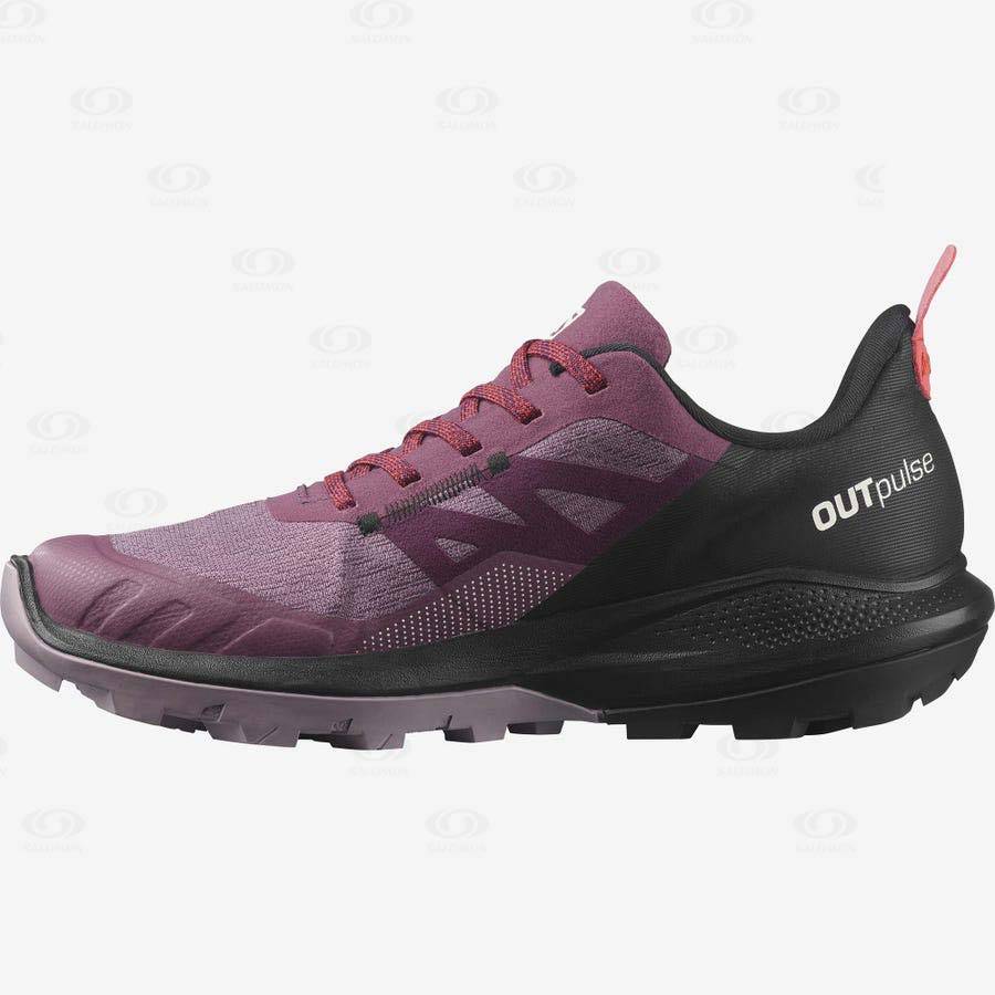 Purple Women's Salomon OUTPULSE GORE-TEX Waterproof Shoes | USA-L1921