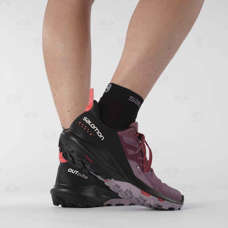 Purple Women's Salomon OUTPULSE GORE-TEX Waterproof Shoes | USA-L1921