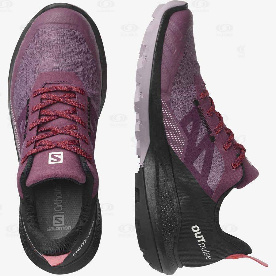 Purple Women's Salomon OUTPULSE GORE-TEX Waterproof Shoes | USA-L1921