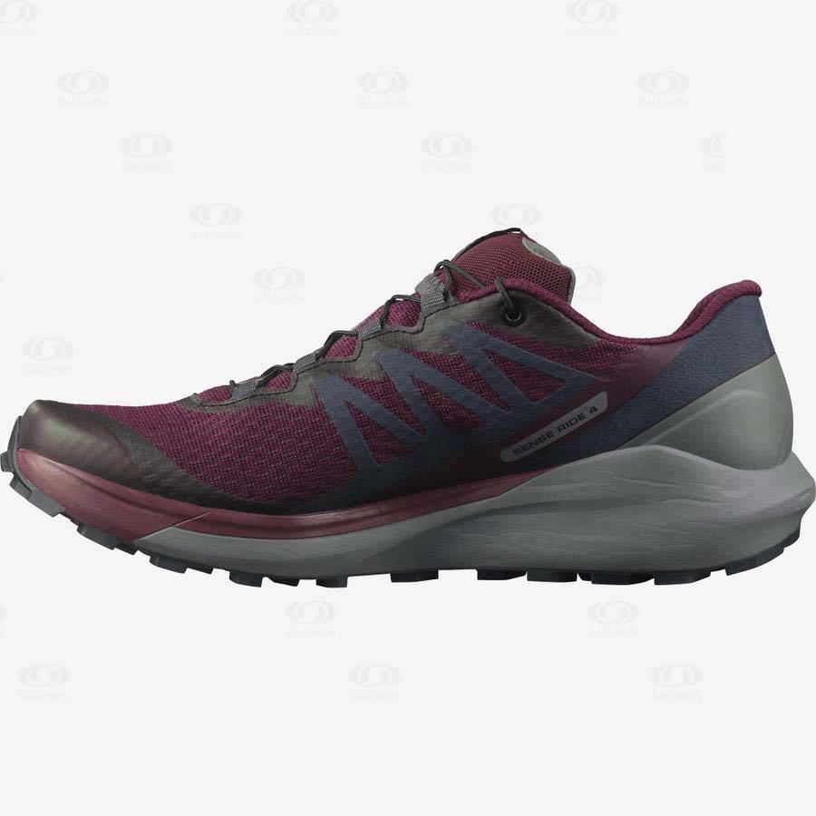 Purple Women's Salomon SENSE RIDE 4 Trail Running Shoes | USA-L1718