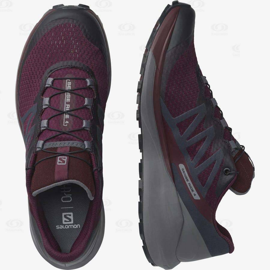 Purple Women's Salomon SENSE RIDE 4 Trail Running Shoes | USA-L1718