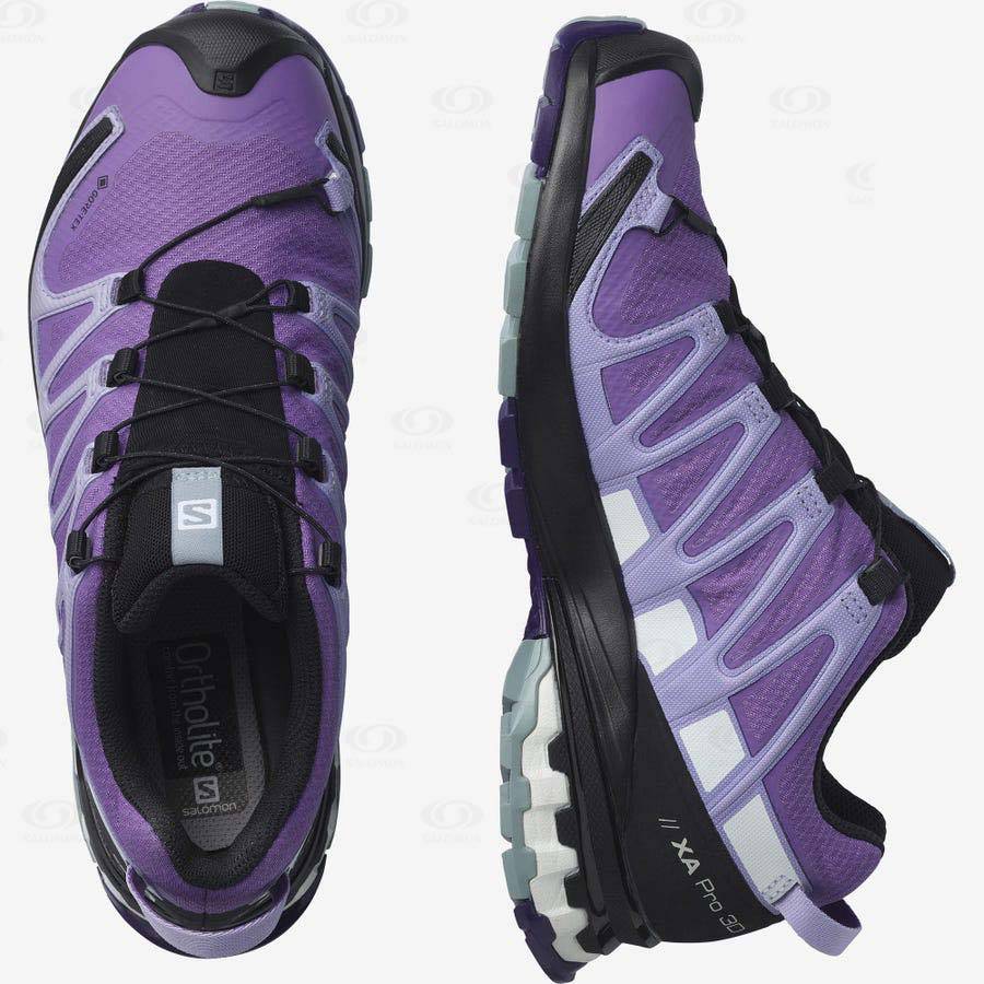 Purple Women's Salomon XA PRO 3D v8 GORE-TEX Hiking Shoes | USA-L1830