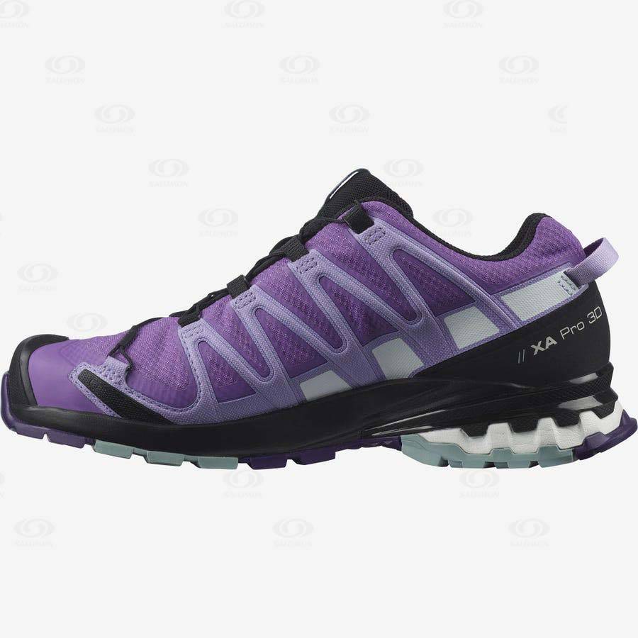 Purple Women's Salomon XA PRO 3D v8 GORE-TEX Hiking Shoes | USA-L1830