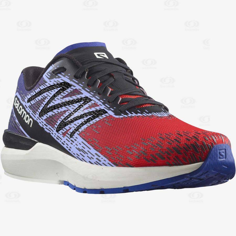 Red / Blue Men's Salomon SONIC 5 BALANCE Running Shoes | USA-S1863