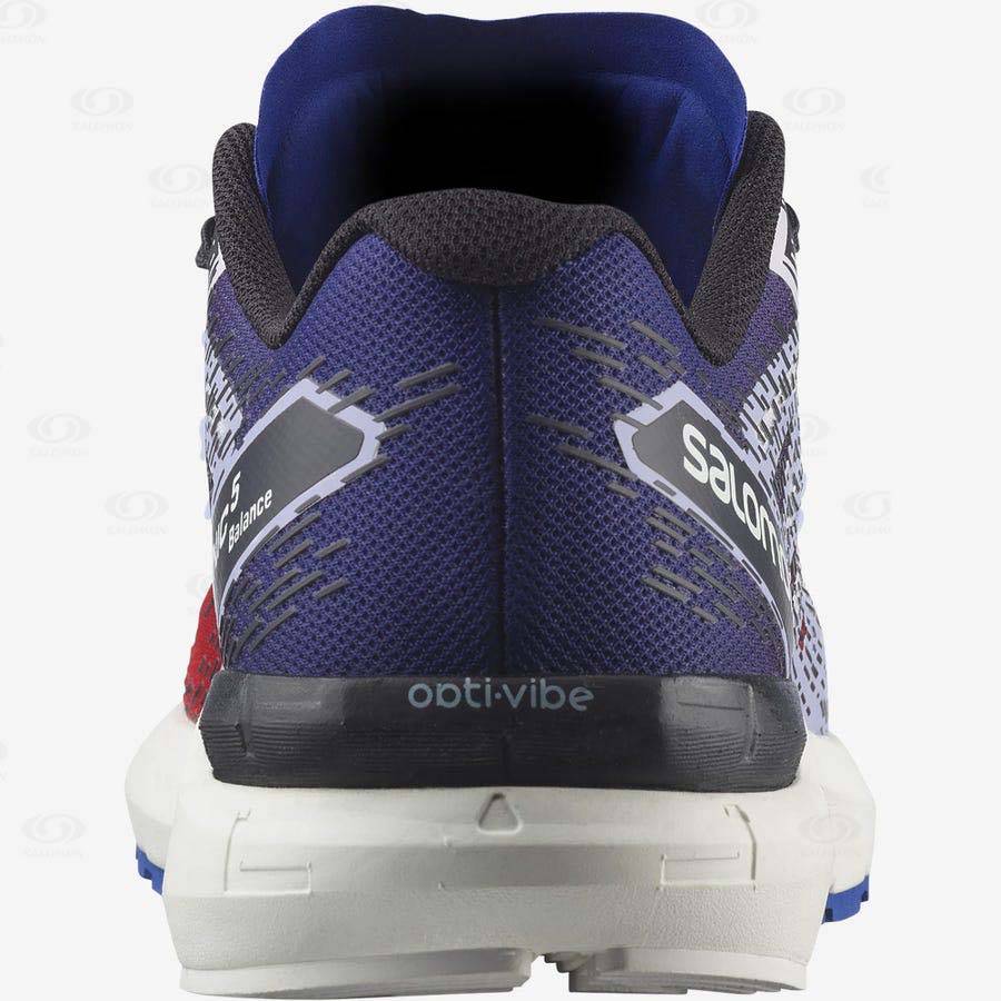 Red / Blue Men's Salomon SONIC 5 BALANCE Running Shoes | USA-S1863