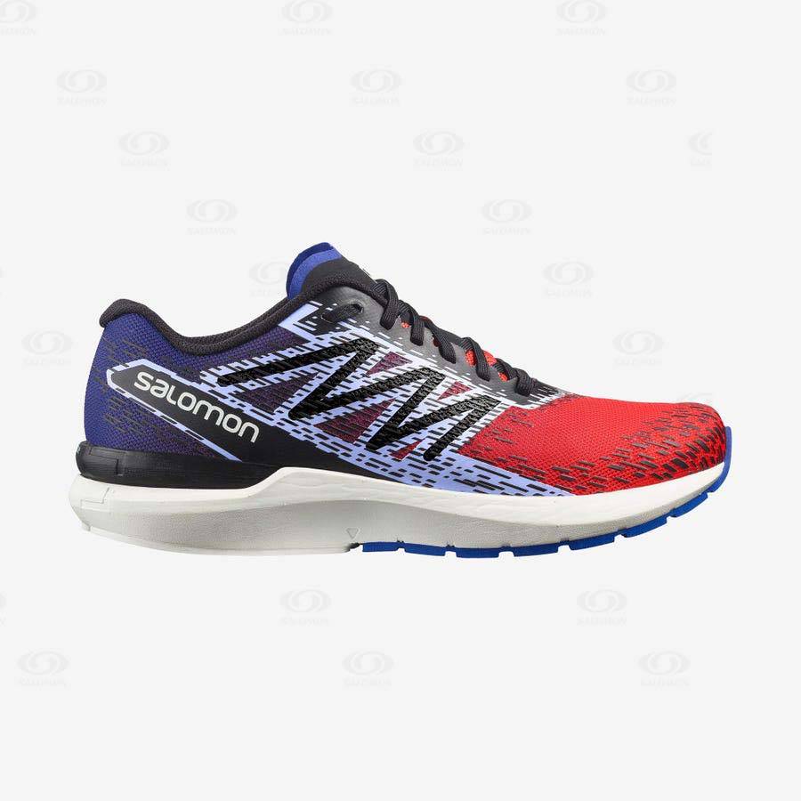 Red / Blue Men\'s Salomon SONIC 5 BALANCE Running Shoes | USA-S1863