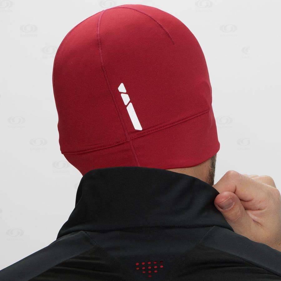 Red Men's Salomon ACTIVE Hats | USA-O1292