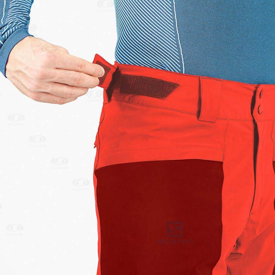 Red Men's Salomon BRILLIANT Ski Pants | USA-O1945